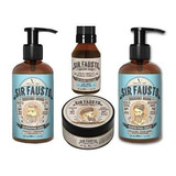 Set Sir Fausto Shampoo Barba +  Sh Pelo  +cera X 100 + Oleo 