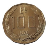 Moneda Chile 100 Escudos 1974 (x944-x947