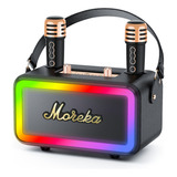 Bocina Portátil Moreka Altavoz Bluetooth Microfono Karaoke