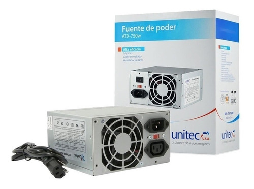 Fuente De Poder De Pc Unitec Atx-750 Nueva