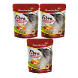 Kit 3 Ração Trinca Ferro Fibra Banana, Maçã E Própolis 500g