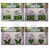 Adesivo Facial De Rosto Brasil Copa Do Mundo Delineado