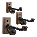 Guitar Wall Mount, 3 Pack Guitar Wall Hanger, Black Walnut G