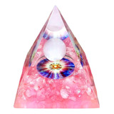 Orgonite Pirâmide Do Amor Quartzo Rosa Cristal Raio Rosa 6cm