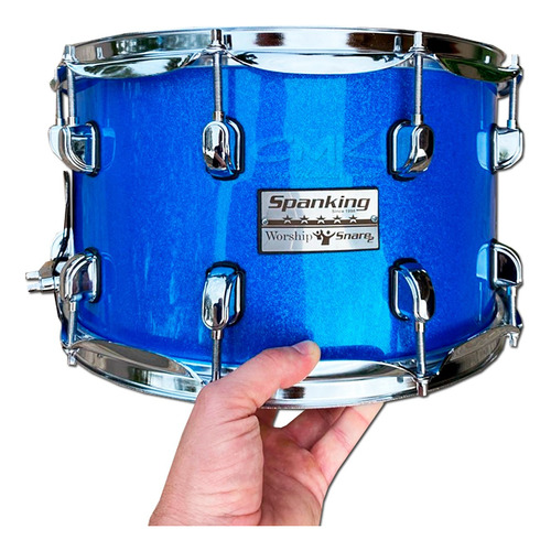 Caixa Bateria 14 Polegadas 10 Afina Blue Sparkle Spanking  