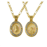 Hermosas Medallas Nuestra Boda Oval Oro 10k + Cadena Msi