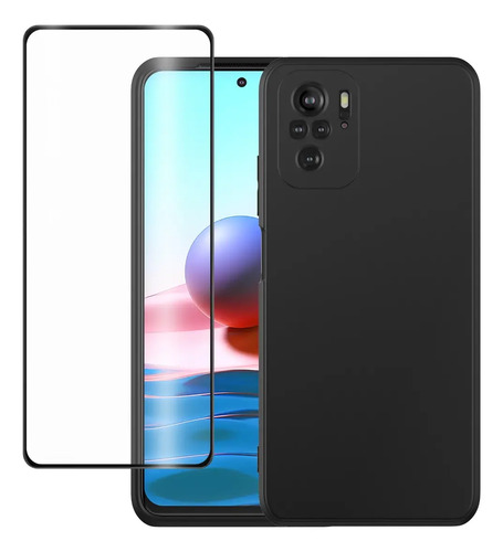 Funda Para Xiaomi Poco M5s Mica De Cristal Templado Silicona