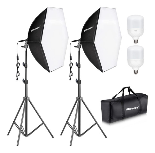 Ubeesize Softbox - Kit De Iluminacin Para Fotografa, 30 X 30