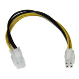 Cable Cpu Startech Atxp4ext Extensión 4 Pin Atx 12v P4 Color Amarillo