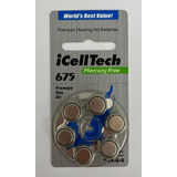 Pilas Para Audifonos - Icelltech Ref 675 Pack De 6 Unidades