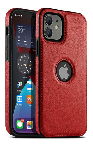 Funda Mikki Para iPhone Tipo Piel Protector Leather Case