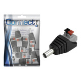 40x Conector P4 Macho Com Borne 2.1 5.5mm Engate Rápido