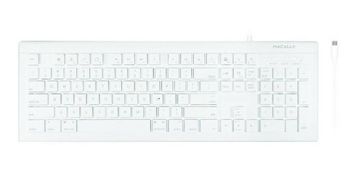 Teclado Macally De 104 Teclas Con Cable Usb Para Mac Y Pc