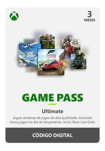 Cartão Xbox Game Pass 3 Meses Ultimate