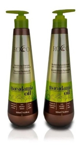 Kit Shampoo + Acondicionar 500ml Macadamia Oil Rocco