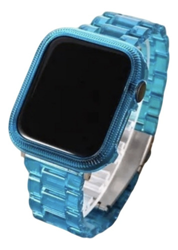 Malla Para Apple Watch Acrilica 40mm Azul Con Protección