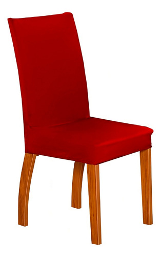 Kit 6 Capas De Cadeira Jantar Malha Decoração Sala Casa Laura Enxovais Elegante Super Resistente Fácil De Limpar Versátil Design Atraente Vermelho