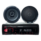 Estereo Pioneer Mvh-s215bt + 2 Bocinas Krack 6.5