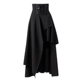 Ropa Gótica Steampunk Vintage Faldas De Encaje Negro Para Mu