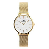 Relógio Saint Germain Chelsea Gold 32mm Cor Do Bisel Dourado Cor Do Fundo Branco