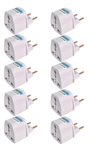 10 Adaptador Tomada Universal Padrão Europeu Uk Para Brasil