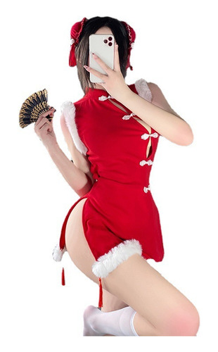 Vestido Sexy De Cosplay De Natal Com Pijamas