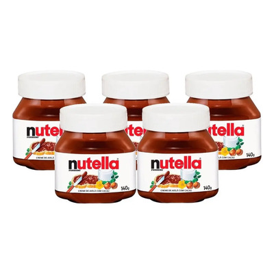 Kit 5 Creme De Avelã Nutella 140g | Parcelamento sem juros