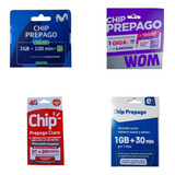 Pack 120 Chips Claro, Movistar, Won Y Entel Prepago