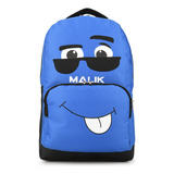 Mochila Malik Junior Con Carita Porta Palo Hockey - Olivos