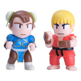 Figuras Street Fighter Set X2 Chun Li Ken Ryu 8-10cm