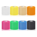 Pack 8 Tape Kinesiologico 5cm X 5 Mts Vendaje Neuromuscular