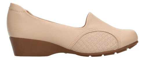 Zapato Dama Modare Beige Confort Plataforma 3.5cm Para Mujer