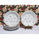 Juego De 6 Platos Hondos De Porcelana Limoges Ahrenfeldt 