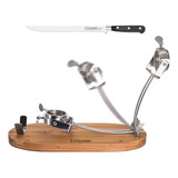 Soporte 3 Claveles 1733 + Cuchillo Jamonero 25 Cm 1566