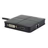 Monoprice Usb 3.0 Adaptador Multipuerto Con Dvi, Hdmi Y Et