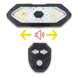 Luces Direccionales Bicicleta Led Recargables Control Remoto Color Negro