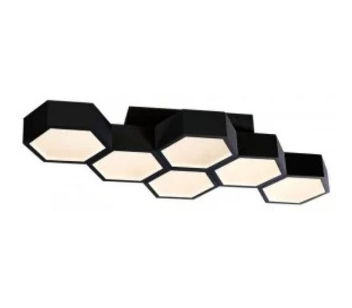 Plafon Panal 6 36w Led Calido Dimerizable Negro..