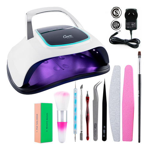 Kit Para Uñas Gadnic Cabina Uv Led + Set Manicura Y Pedicura