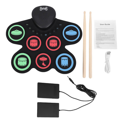Batería Musicales Enrollable Con Doble Speaker 7 Drum Pad
