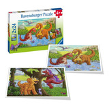 5030 Dinos Jugando 2 Rompecabezas Ravensburger 24 Pieza