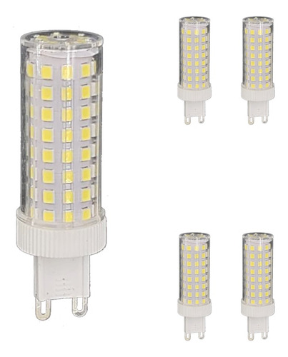 5x Lampada Led Halopim G9 15w 96 Leds Para Lustre Arandela