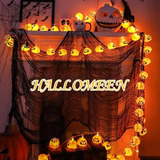 Guirnalda De Luces Halloween Decoración De Calabazas Terror
