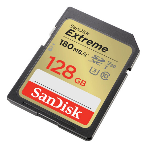 Cartao Sandisk Sdxc Extreme Sd U3 Ultrahd 4k 180mb/s 128gb