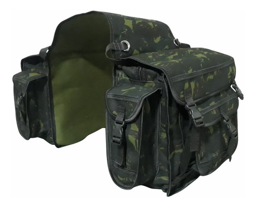  Alforje Camuflado P/ Moto Medida Especial Entre As Bolsas