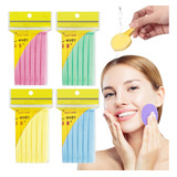 Esponja Limpiadora Facial Comprimida De Celulosa Suave 12 Pz Tipo De Piel Color: Amarillo