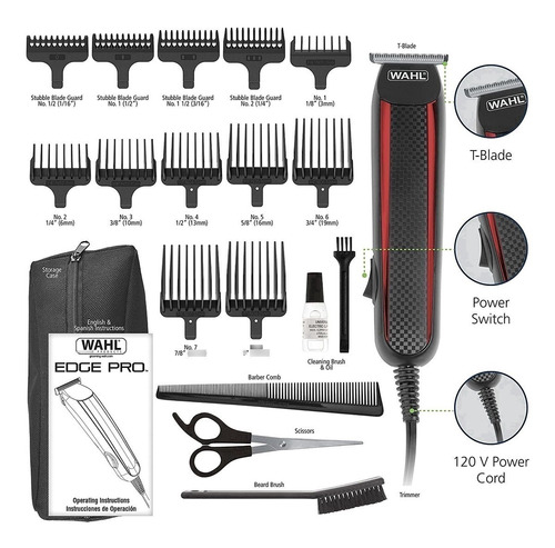 Wahl T-styler Pro Bump Gratuito Con Cable Barba Trimmer, Cor