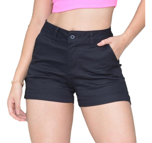 Short Jeans Cintura Alta Feminino Desfiado Roupas Femininas