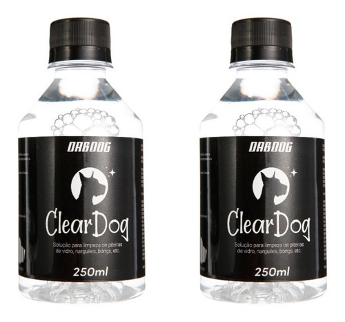 Kit 2 Cleardog Dabdog Solução De Limpeza Bong Piteira 250ml