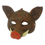 Máscara De Jabalí De Halloween, Cubierta De Cara Marrón