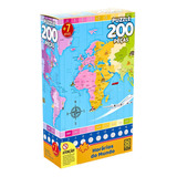 Quebra Cabeça Puzzle 200 Peças Horários Do Mundo 03932 Grow